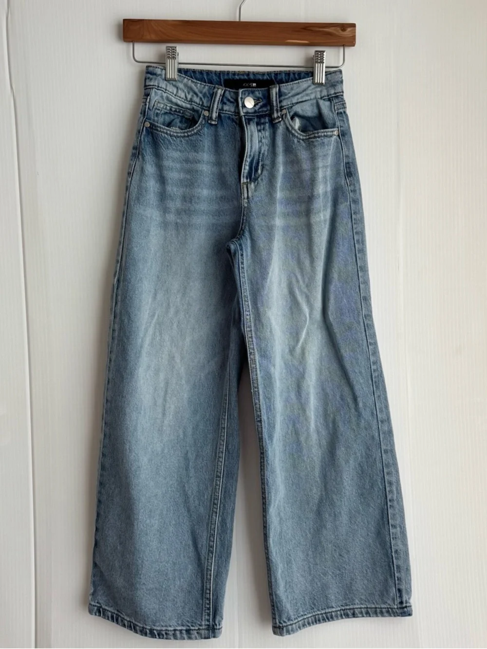 Old Navy Light Blue Girls Straight-Leg Jeans high rise slouchy straight
